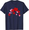 Grunge Valentine Hearts Couples Matching Graphic Tee Distressed Pink and Red Love T-Shirt