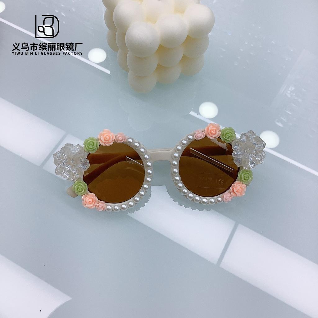Fashion Children'S Sunglasses Diy Personality Cute Flower Baby Sunglasses Sun Protection Sunshade Boys And Girls Glasses