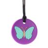 Chewy Necklace Butterfly Shape Autism Adhd Biting Sensory Child Silicone Teether Chew Toy Children Silicone Teether Pendant