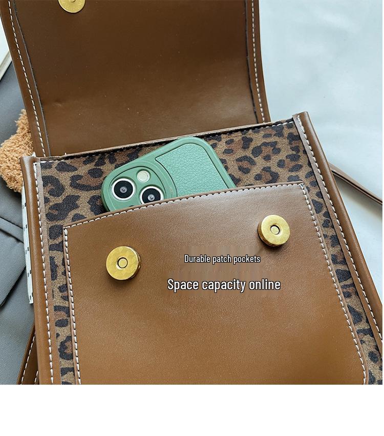 Women's Versatile Leopard Print Backpack - Fashionable Single Shoulder or Crossbody Bag