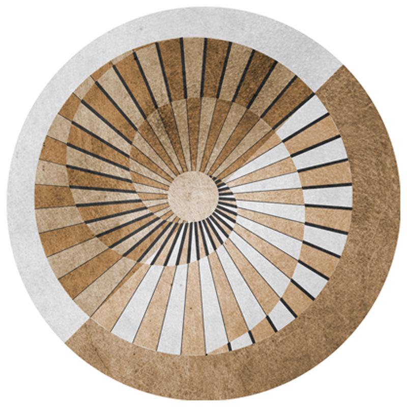 Современный круглый ковер из искусственного меха в стиле коровьей кожи для гостиных и спален