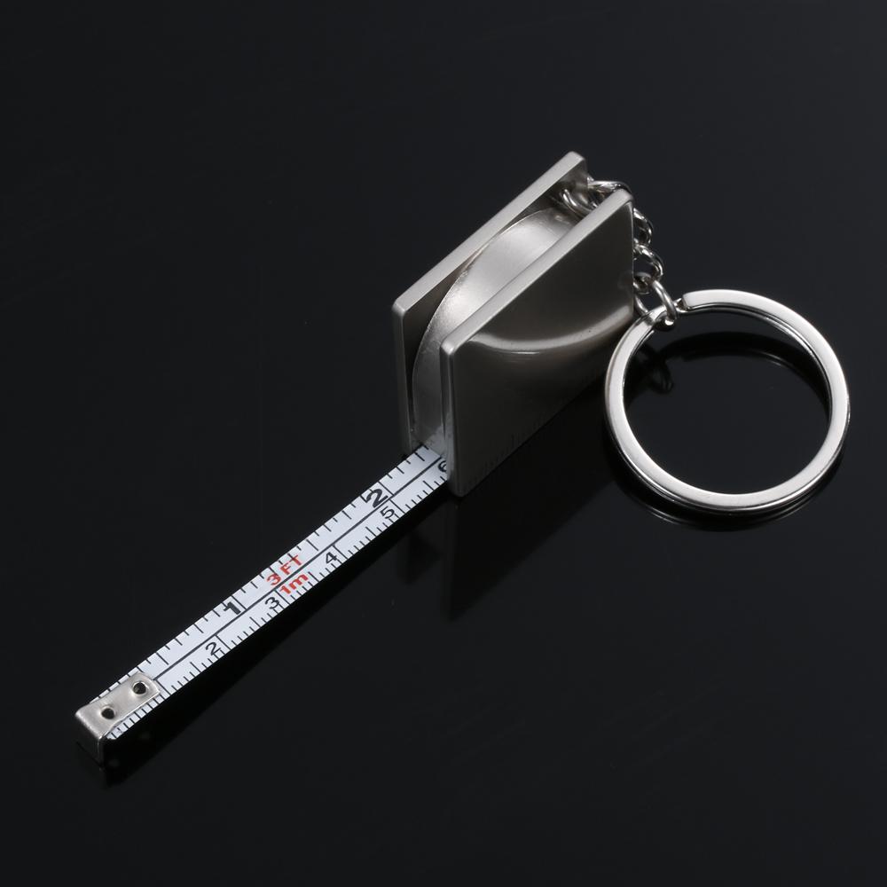 Keyring Keychain Stainless Steel Tape Measures Measuring Tools Gauging Tool Retractable Ruler