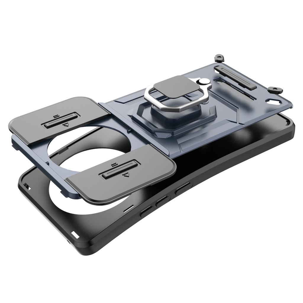 For Oppo F27 Pro+ 5G Case Kickstand PC+TPU Phone Shell with Lens Cover