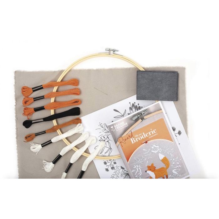 Kit broderie décorative renard