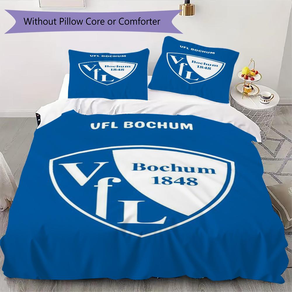 VfL Bochum 1848 Pattern Bedding uilt Set uilt Cover Pillowcase Home Decoration Birthday Gift (1 * duvet cover + 2 * pillowcase  without core)99