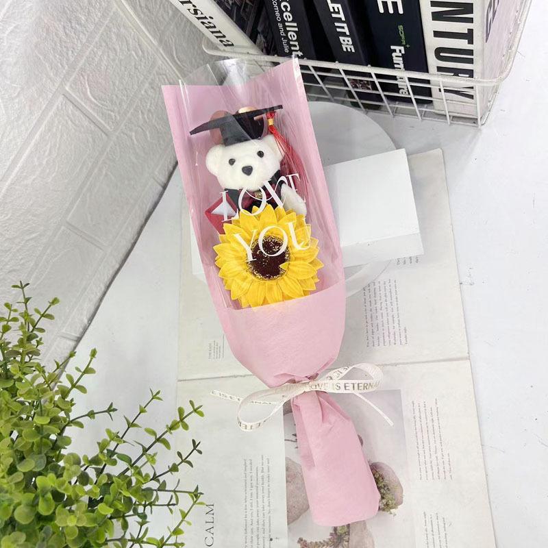 36см Букет из животных Мастер Медведь Мультяшный Милый Медведь Новый Букет из медведей День Святого Валентина