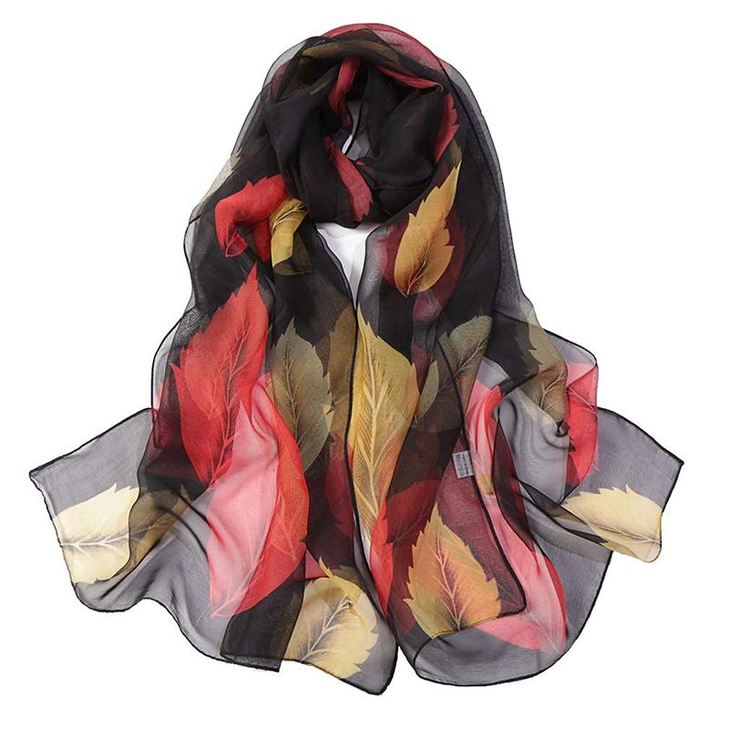 Fashion Chiffon Leopard Print Design Women Silk Scarf Shawl Elegant Headscarf Bandage Hijabs Muslim Wrap Scarves
