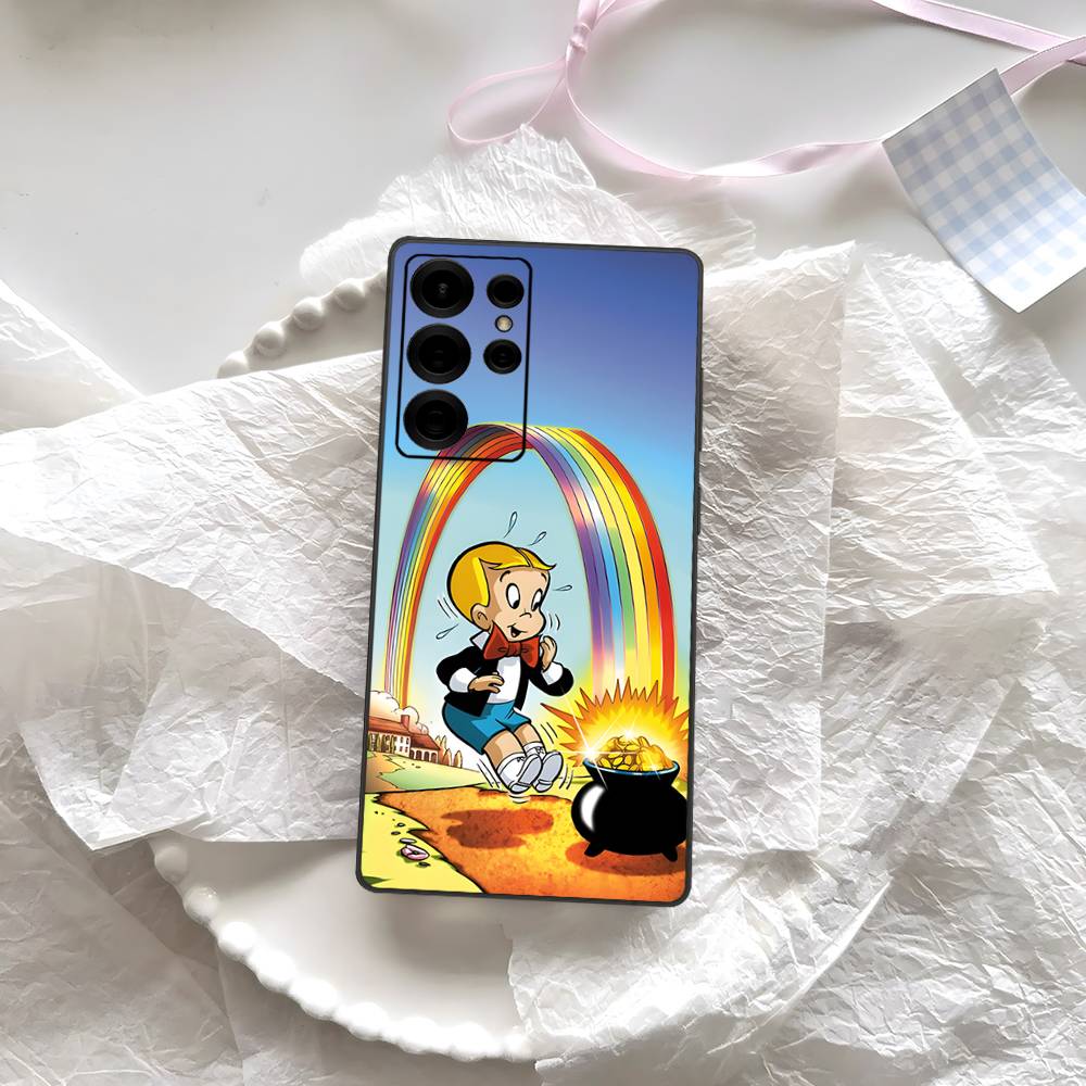 Cartoon Richie Rich Phone Case For Samsung S 24 Fe 25 Ultra Plus 20 Lite 21 30 22 23 24 22 Ultra 5G Fundas