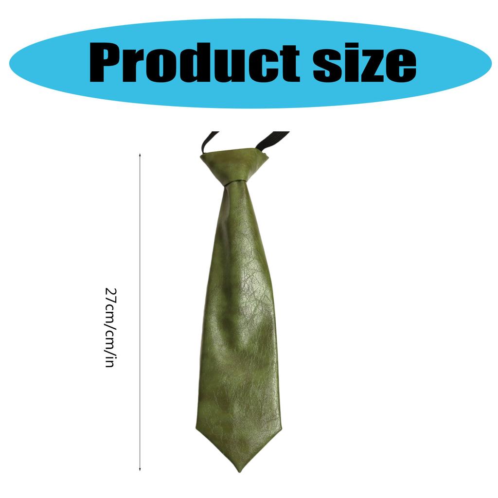 Галстук преппи для кампуса, галстук из искусственной кожи, студенческая униформа, регулируемый готовый галстук, шейный аксессуар для воротника рубашки для женщин