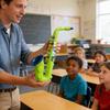Kids Saxophone Toy 8-Key Educational Musical Instrument Learning Toy for Boys Girls 3+,  Home Classroom Preschoolers Students