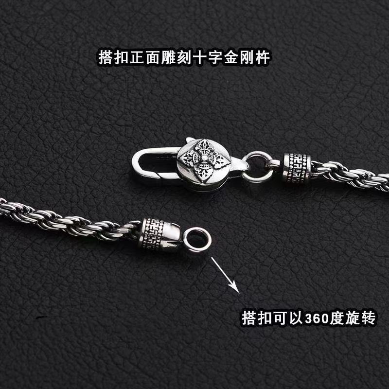 Агрессивная личность Вязание Жареное тесто Крученое ожерелье Воин Модные украшения Гальваническое ожерелье Мужское и женское хип-хоп ожерелье