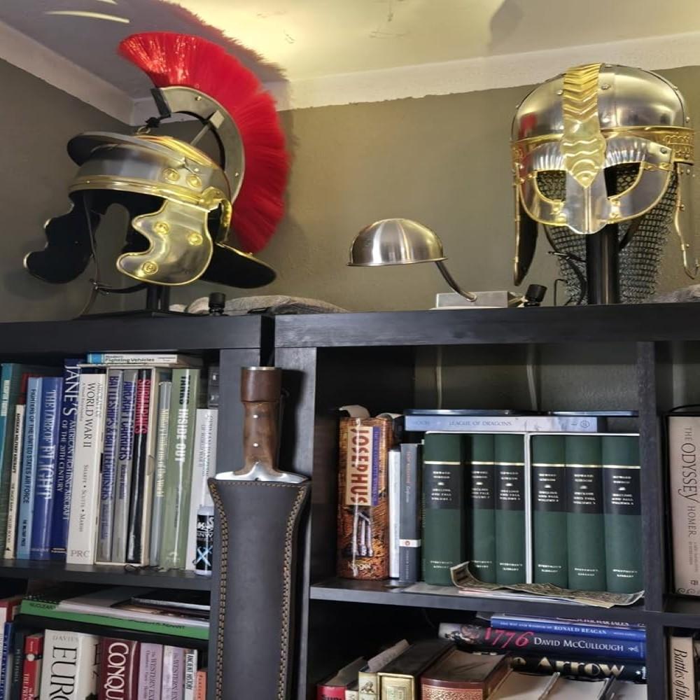 Medieval Century Red Crest Roman Centurion Gallic Smiths Helmet for Gladiators Warriors for LARPERS –