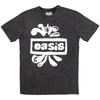 Oasis 'Logo Splat' Charcoal Grey Stone Wash T Shirt - NEW OFFICIAL