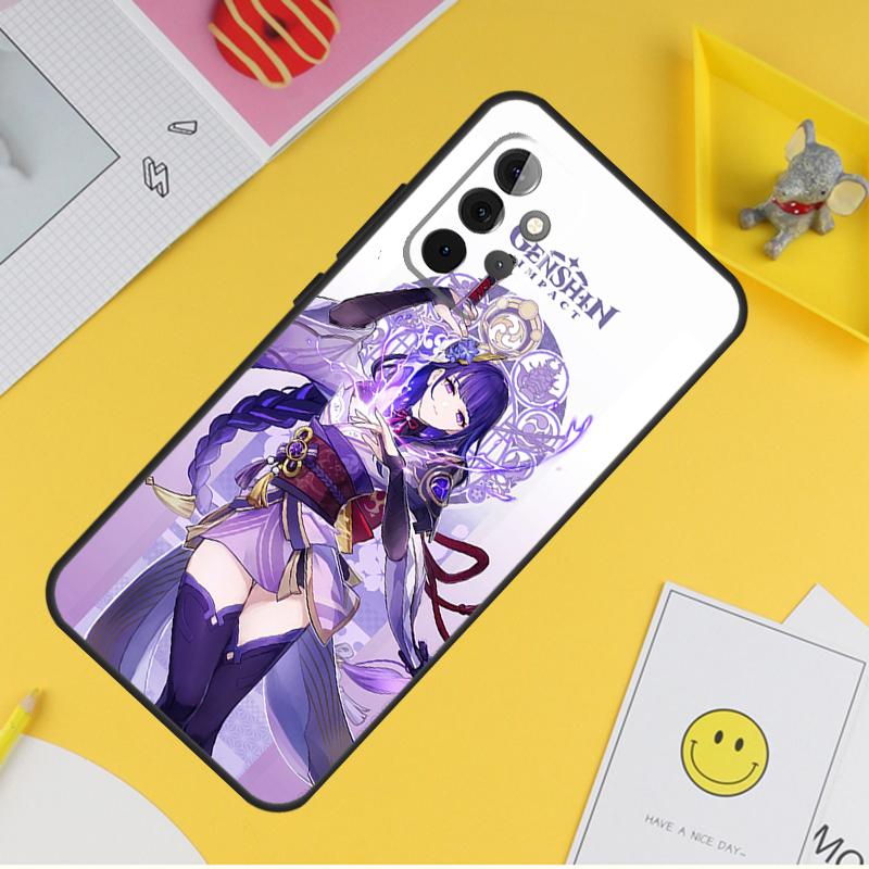 Genshin Impact Raiden Shogun For Samsung Galaxy A14 A34 A54 A12 A32 A52 A51 A71 A53 A33 A13 A15 A25 A35 A55 Phone Case