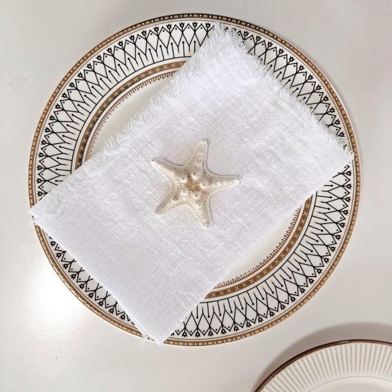 1-24PCS Washable and Reusable Gauze Napkin Ties Elegant and Stylish Ideal for Weddings Christmas and Home Decor