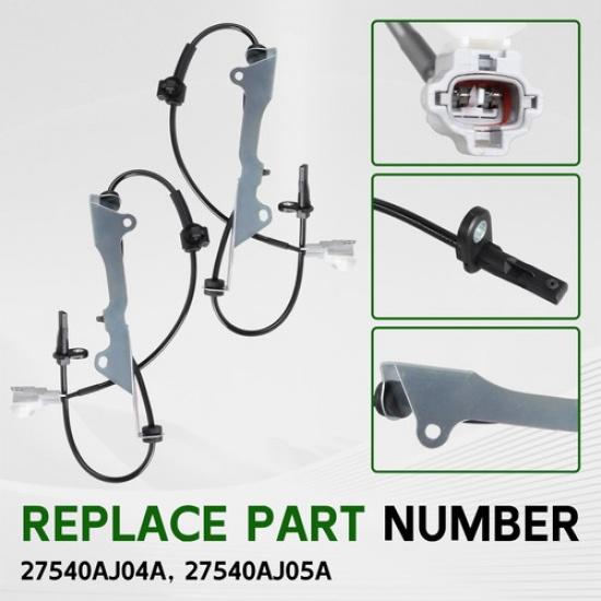 ABS Wheel Speed Sensor Rear L & R For 10-14 Subaru Outback 27540AJ04A 27540AJ05A
