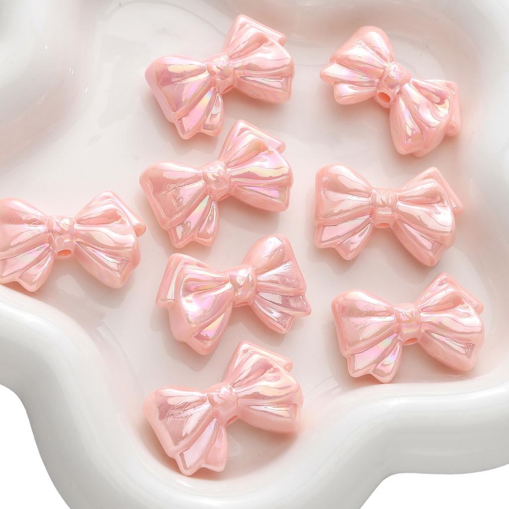 2/10 шт. акриловые бусины-бантики цвета AB, разбросанные бусины для самостоятельного изготовления браслетов, ожерелий и ювелирных изделий