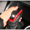 Red&Carbon fiber Gear Shift Knob Cover Trim For Toyota RAV4 -