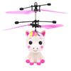 Летающий шар Fly Toys Мультяшный дизайн С пультом Дистанционного управления Для игры на улице Зарядка от USB Красный Синий Пластик Подарок для детей Радиоуправляемый вертолет