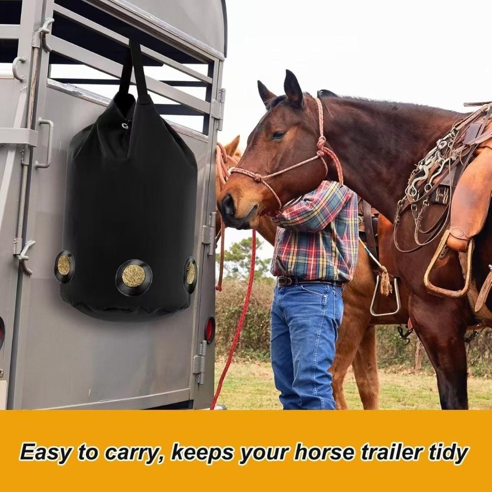 Large Capacity Hay Storage Bag Waterproof Breathable Horse Hay Bag Oxford Cloth Moisture-proof Slow Feeding Hay Bag