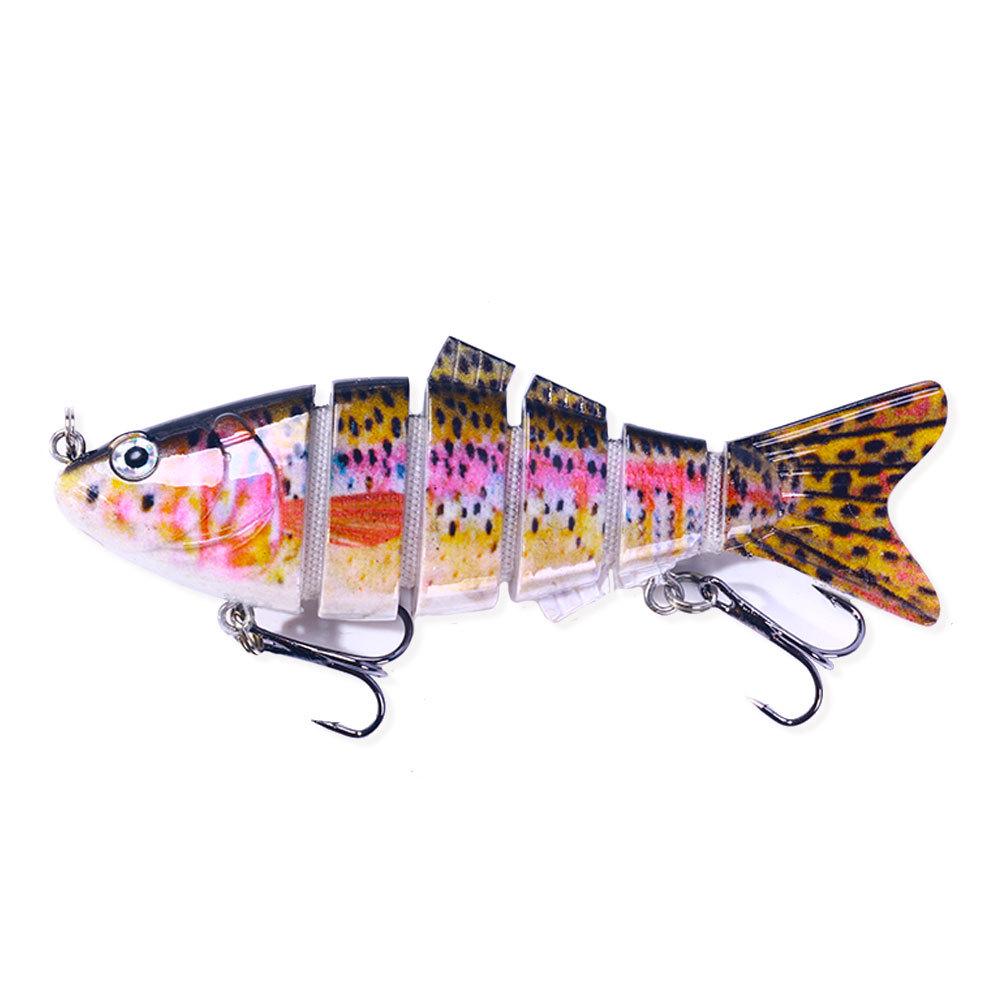 New 18g Multi-Jointed Micro Fish Lure, 6 Sections, Bionic Design for Bass and Asp Fishing.
