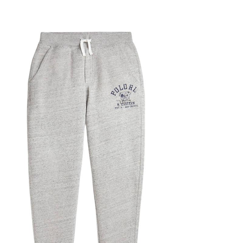 Polo Ralph Lauren Knit Sports Pants With Logo Letter Pattern And Drawstring Cuffs Kids Bottoms Pepper-Flower-Gray CWPOPNTYBQ20187-020
