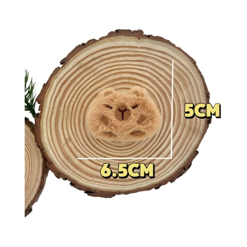 Fluffy Capybara Brooch Plush Corsage Cartoon Clothes Badge  DIY Scarf