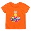 Игровая футболка Fall Guys для детей 2-12 лет, 100% хлопок, для мальчиков и девочек, с милым мультяшным принтом, с коротким рукавом, с круглым вырезом, повседневная, летняя, детские топы