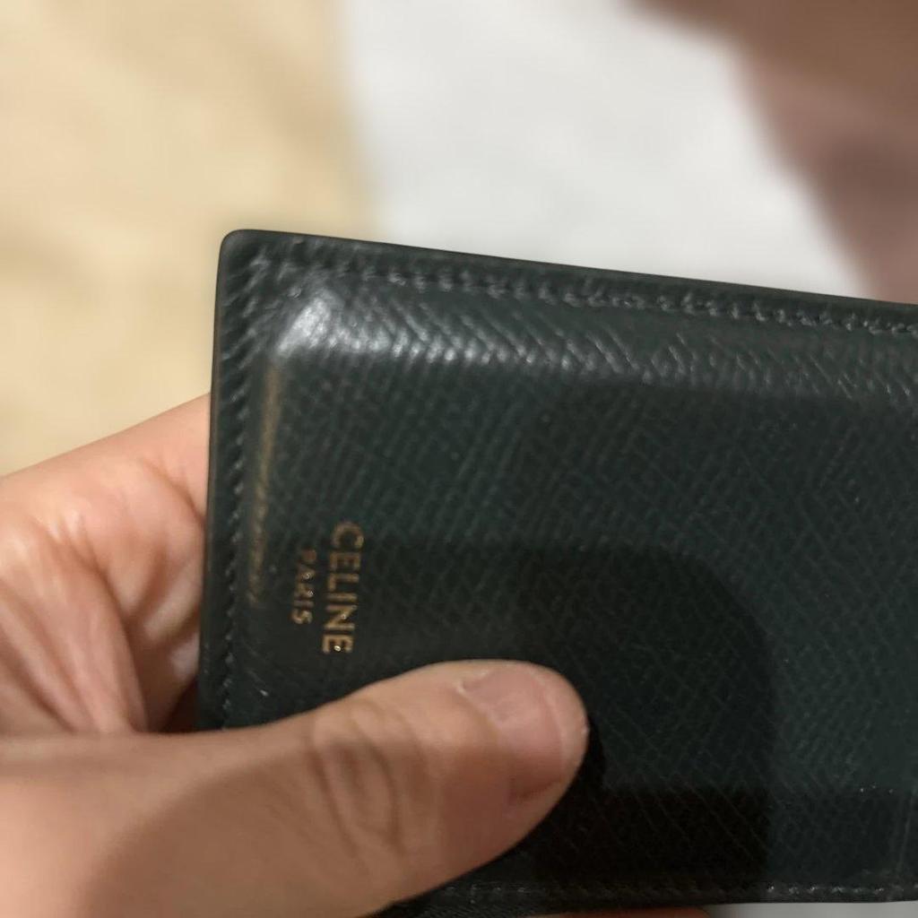 Used CELINE Dark Green Fragment Case