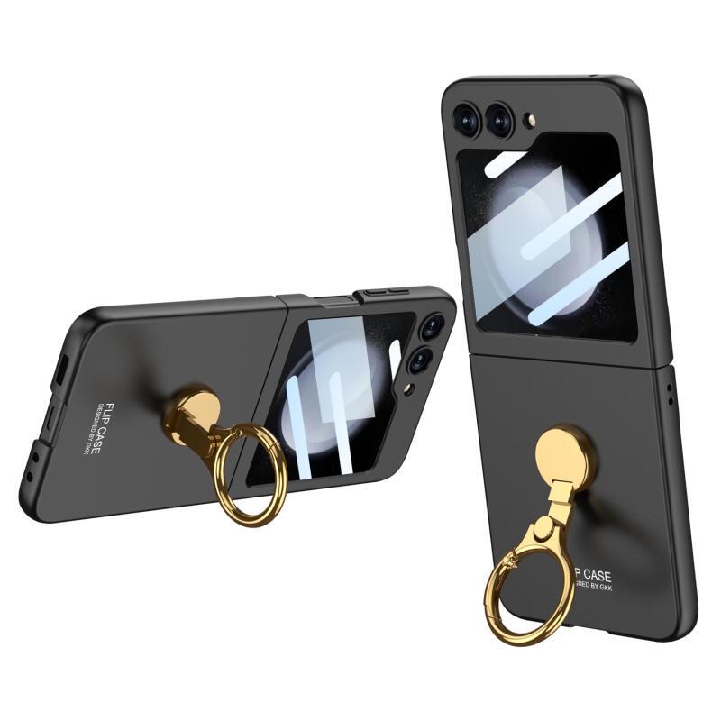 Модный складной чехол для телефона с трехмерной подставкой для Samsung Galaxy Z Flip 5, ультратонкая пленка, встроенный защитный чехол