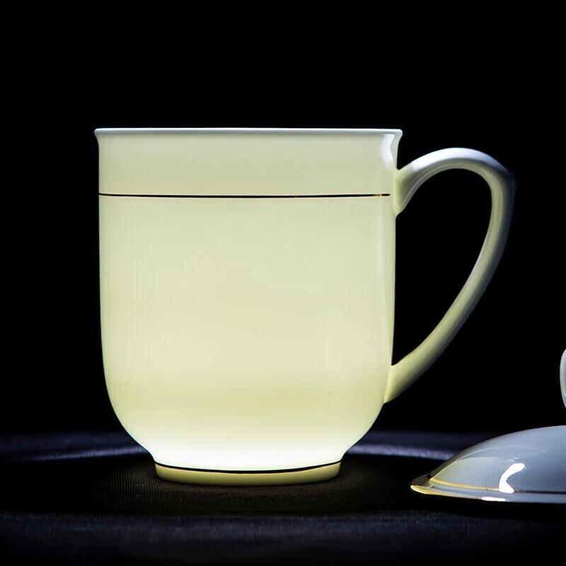 Керамическая офисная кружка Jingcai Qiyuan с крышкой
