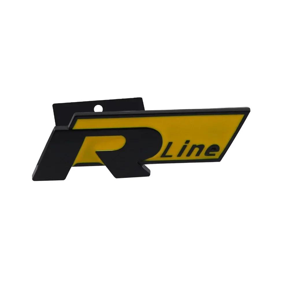 2026 Hot For VW VOLKSWAGEN 3D Metal Car Logo R RLine Front Grille Emblem Badge Sticker For Volkswagen VW Golf R R32 MK7 MK7.5 MK