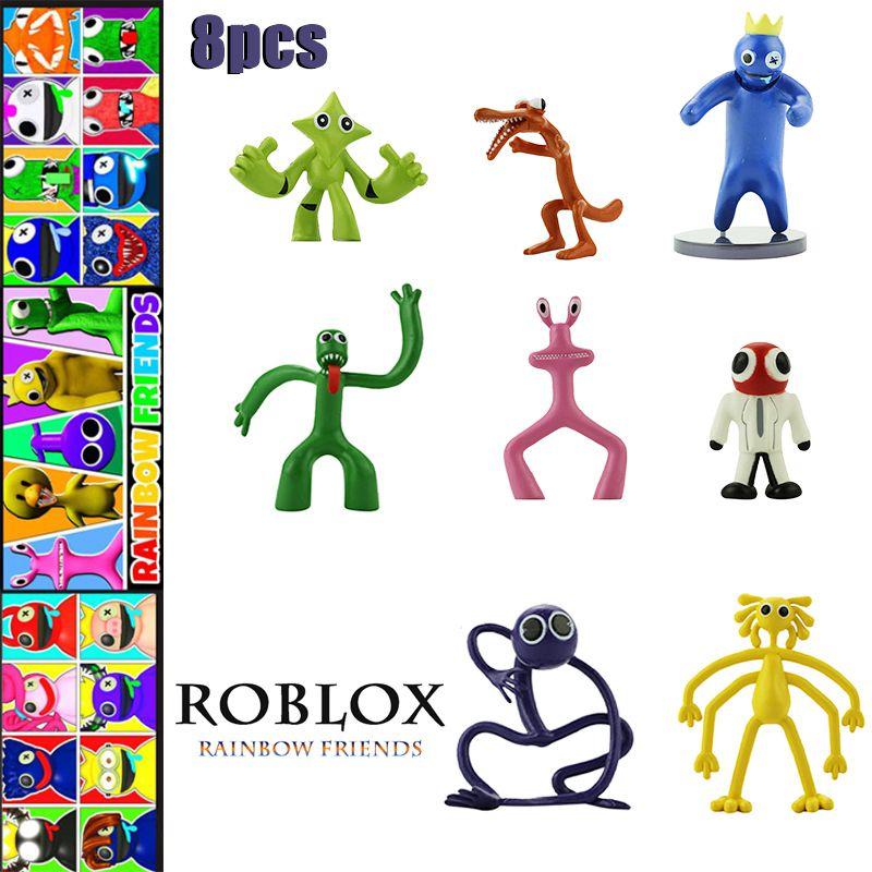 Высококачественные ПВХ Фигурки Roblox 8шт Набор Игрушек Rainbow Friends Для Детей