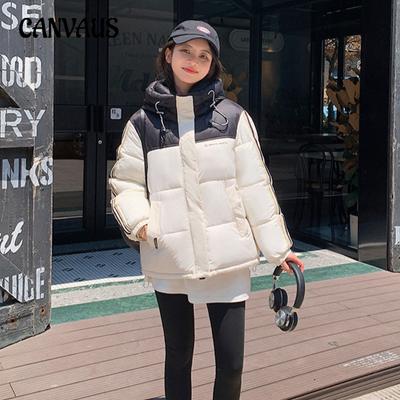 Зимняя женская хлопковая одежда больших размеров с капюшоном из хлопка, короткая куртка для пары