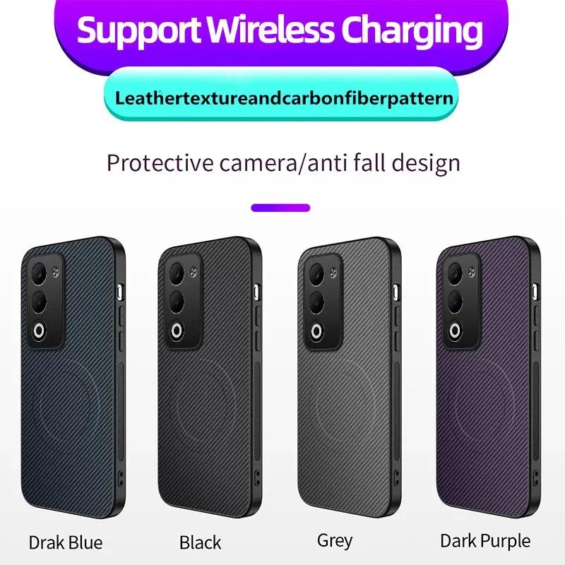 Магнитный силиконовый чехол для OPPO A5 Pro A5i A40m A60 A3x 5G 4G Беспроводная зарядка PU кожа Противоударный Мягкий чехол Чехлы для телефона