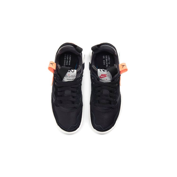Jordan MA2 Starfish Sports Casual Shock Absorption Non-Slip Wear-Resistant Low-Top Running Shoes Kids Sneaker Black Orange CW6594-001
