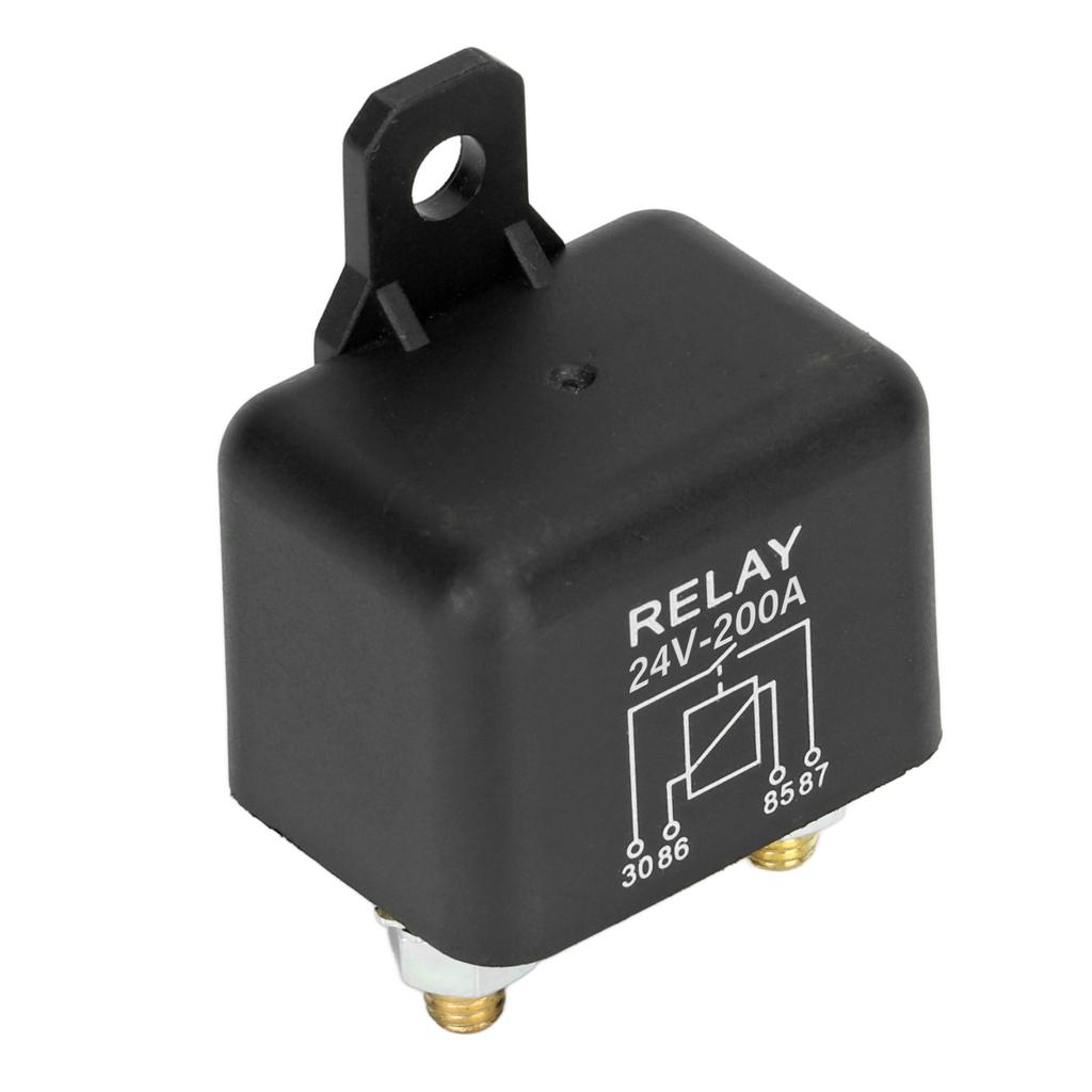 24V 200A Car Start Relay High Current Normally Open Brass Coil Vehicle Starter Relay 4 Pin