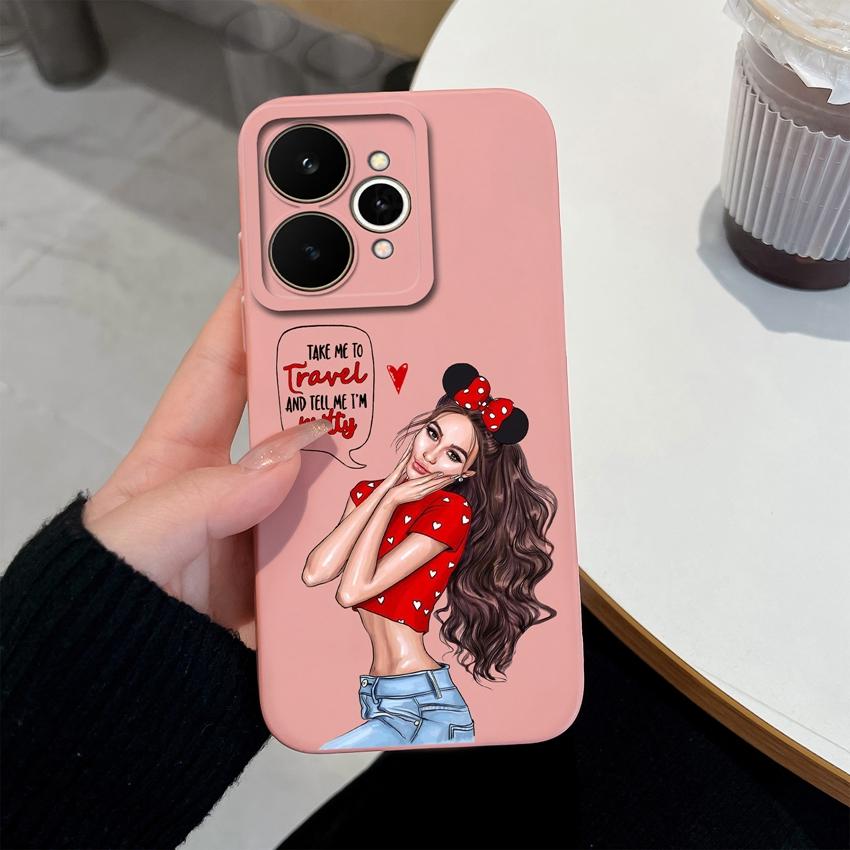 Для Realme 15 C73 C33 C35 Note 70 70T 15T 15X C21Y C25Y Противоударный силиконовый чехол для телефона Модные чехлы с узорами для красивого мальчика и девочки Задние крышки для Realme