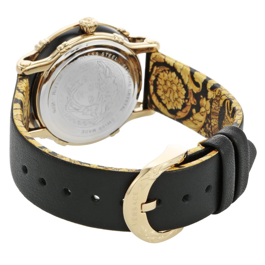 [Versace] Часы SAFETYPIN, черный циферблат, нержавеющая сталь, сапфировое стекло, кварцевые, 34 мм, швейцарские часы VEPN00320, женские [Товар]