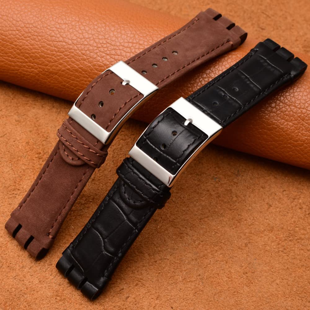 Chocoman 23mm Swatch Replacement Watch Band 3 Spring Spring Bar and (Includes Bars, Remover, Box)