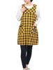 Гаспар и Лиза Лиза и Гаспар клетчатый хлопковый фартук с карманом для женщин 70833024 Желтый Свободный размер [NAIGAI] Пряжа окрашена 100% завязывается сзади 10.