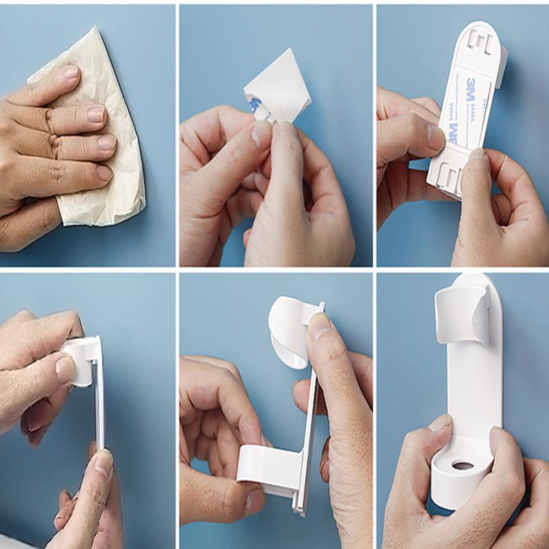 Подставка для зубных щеток, электрический настенный держатель, базовый органайзер, бесследная экономия места, аксессуары для туалета и ванной комнаты для взрослых, инструмент