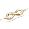 [R4245] - Gold Plated 'Infini' Bracelet - 15x5 Mm