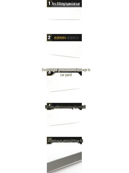 Binrui COOL Tailgate Trim: 22 Bumper Anti-Scratch Bright Strip Modification