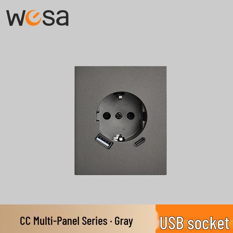 CC Series Flame Retardant Multi-Gang European Wall Socket