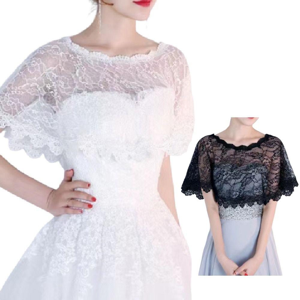 Elegant Lace Shawl Poncho Retro Fake Collar Shirt Cover Lace Neckline Shoulder Decoration
