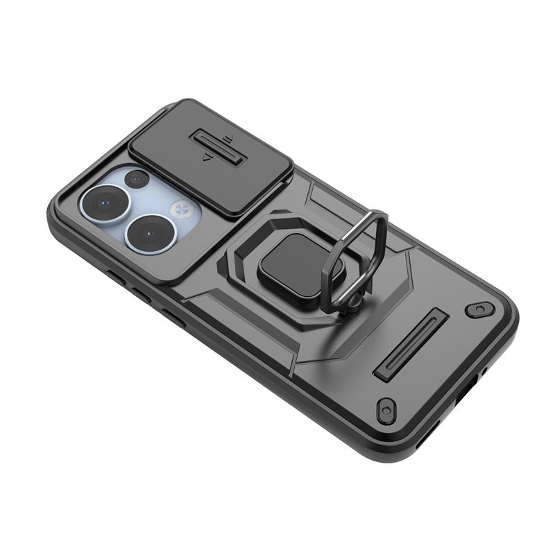 Для OPPO Reno 13 5G Чехол Магнитный Держатель Кольцо Противоударный Бронированный Чехол Для OPPO Reno13 Reno 13 Защита Объектива Funda