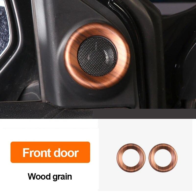 Carbon Fiber Style Car Front Rear Door Pillar Stereo Speaker Frame Cover Trim For Honda CR-V CRV 2017 2018 2022