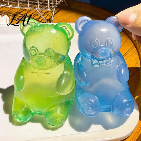 Bear Sensory Toy Clear Squeeze Anxiety Stress Relief Shape Classroom Fidget Sugar