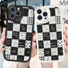 Lovers Couple PU Leather Phone Case for VIVO OPPO Reno Realme Huawei Nova Infinix Cute Cartoon Bear Smartphone Cover